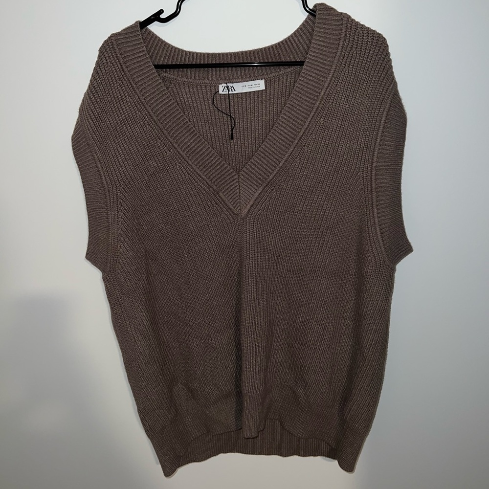 Zara oversized knit vest